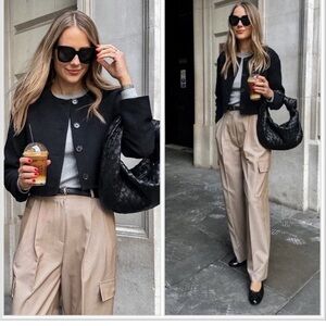 J. Crew Collection Lady Bomber Cotton Blend Boucle Jacket in Black New with Tags